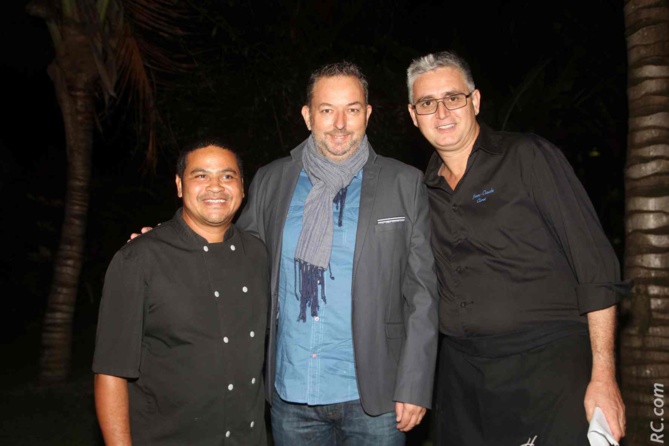 Thierry Kasprowicz de Mets Plaisir et Jean-Claude Cléret, avec l'un des chefs Thierry Kasprowicz de Mets Plaisir et Jean-Claude Cléret, avec l'un des chefs