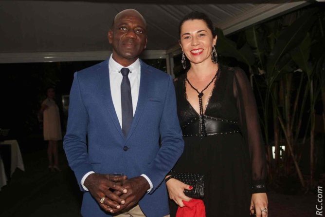 Philippe Belotte, animateur de la soirée, et sa compagne Philippe Belotte, animateur de la soirée, et sa compagne