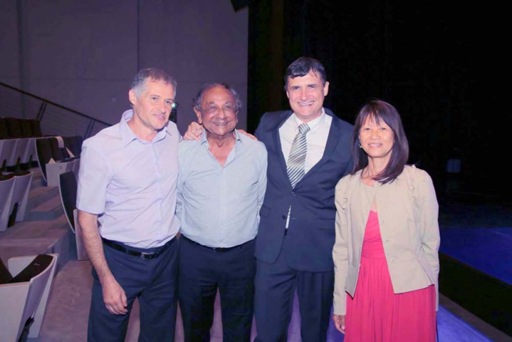 Philippe Labro, Abdéali Goulamaly, Jérôme Isautier et Rose Won Fah Hin Philippe Labro, Abdéali Goulamaly, Jérôme Isautier et Rose Won Fah Hin