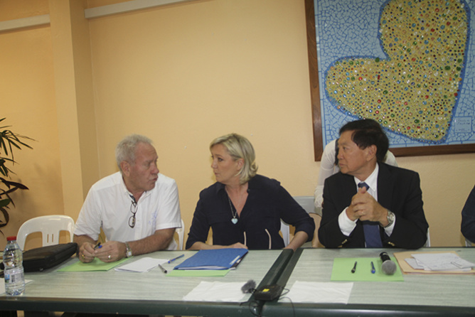 Jean-Michel Dubois, Marine Le Pen et André Thien Ah Koon
