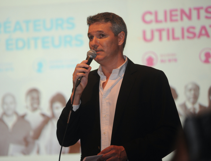 Patrick Mathieu, le délégué régional de la Sacem, chef d'orchestre de la soirée Patrick Mathieu, le délégué régional de la Sacem, chef d'orchestre de la soirée