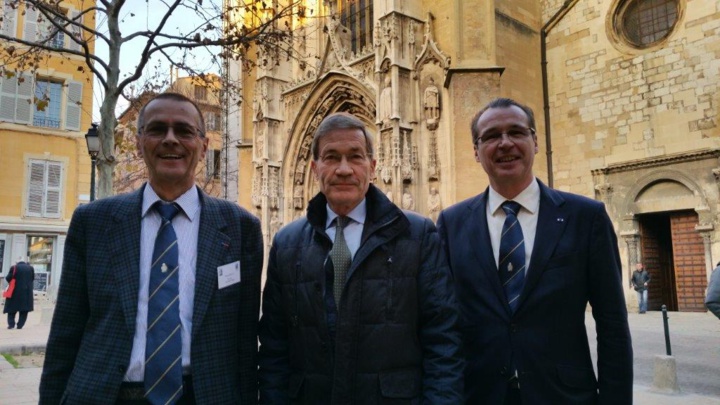 Bernard Salva, amiral (2S), François Dupont, contre-amiral (2S), et Jean-François Morel Bernard Salva, amiral (2S), François Dupont, contre-amiral (2S), et Jean-François Morel