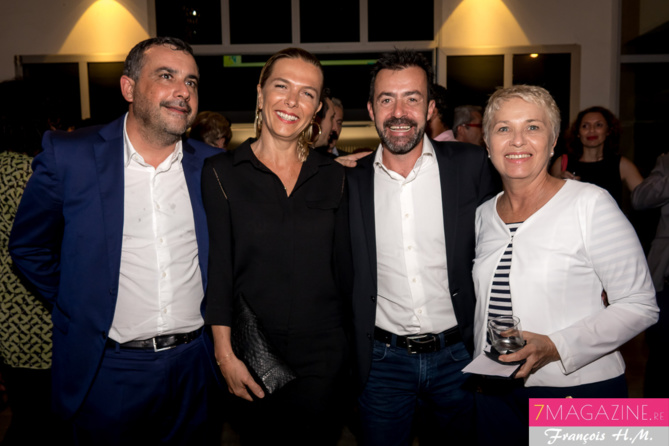Olivier Bajard, avec Yann de Prince et sa compagne, et Katherine Chatel Olivier Bajard, avec Yann de Prince et sa compagne, et Katherine Chatel