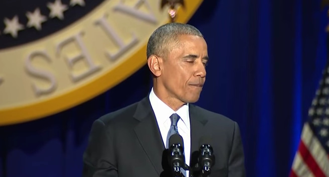 Barack Obama en larmes évoque Michelle