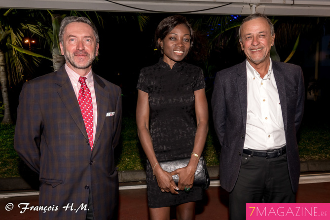 Pierre-André Taulet, directeur de la BFC-OI, et Mario Lechat, pharmacien, avec une invitée Pierre-André Taulet, directeur de la BFC-OI, et Mario Lechat, pharmacien, avec une invitée