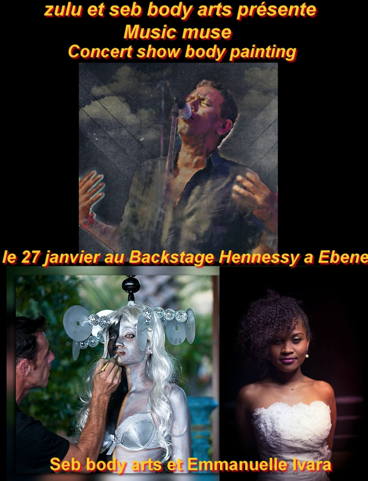Musique avec Zulu et Emmanuelle, et body painting avec Seb à l'île Maurice Musique avec Zulu et Emmanuelle, et body painting avec Seb à l'île Maurice