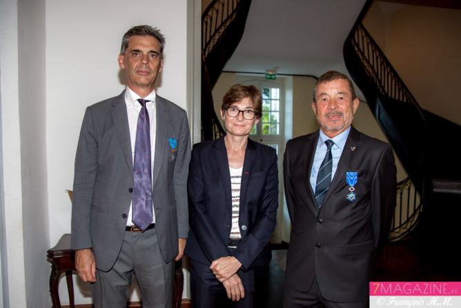 Dominique Sorain, Christine Geoffroy, sous-préfète de Saint-Benoît, et Jacques Laravine Dominique Sorain, Christine Geoffroy, sous-préfète de Saint-Benoît, et Jacques Laravine