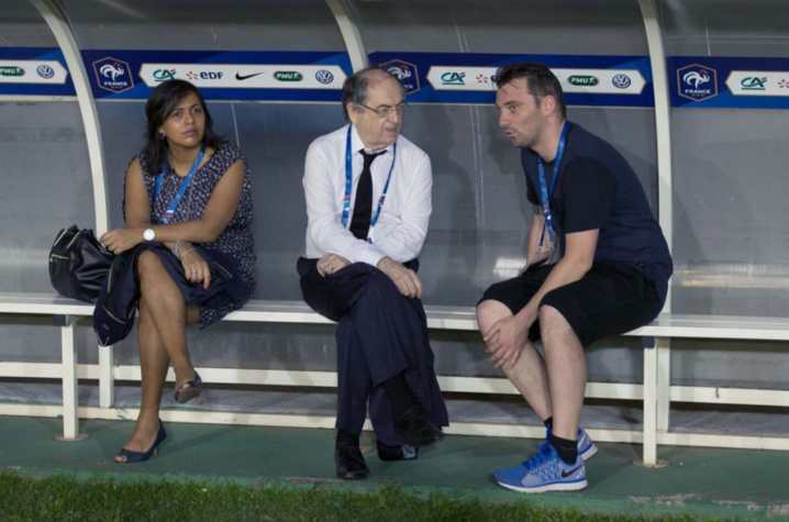 Noël Le Graët (au centre), président de la Fédération Française de Football, était présent Noël Le Graët (au centre), président de la Fédération Française de Football, était présent