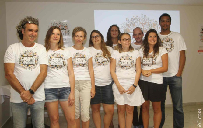 Jérôme Galabert et une partie de l'équipe des Francofolies