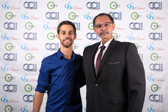 Mickaël Boullay, commercial Origine, et le colonel Dominique Fontaine du SDIS Mickaël Boullay, commercial Origine, et le colonel Dominique Fontaine du SDIS