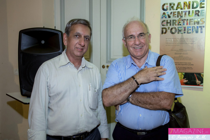 Aziz Patel de 7Magazine.re et Guy Bouvard, président du CRIJ (Centre Régional Information Jeunesse)