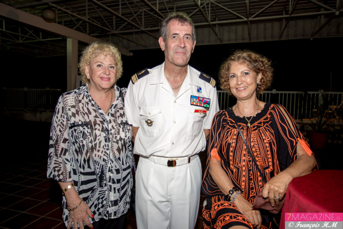 Carmen Allié et son époux Jimmy, officier réserve adjoint au DA 181, et Marie-Denise Lallemand