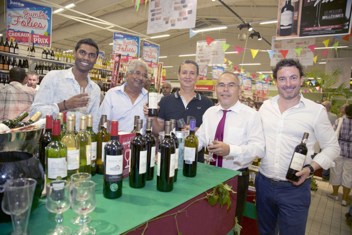 Mr Errapa, Mr Soubaya, Mr Lino, TTP et un représentant en vins, Mr Capdeville
