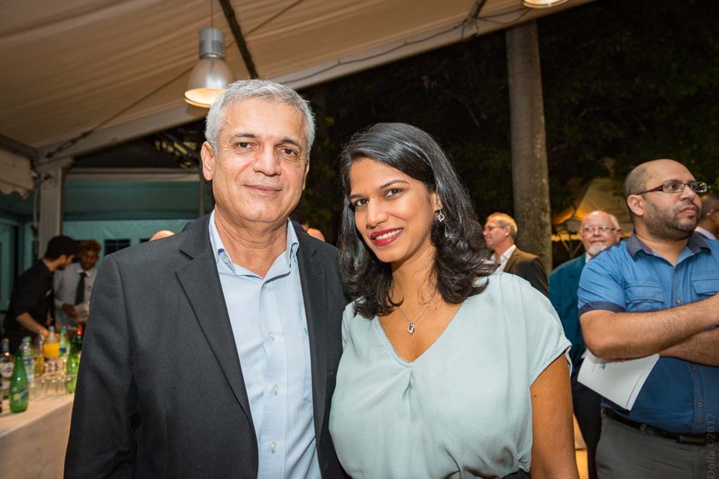 Michel Dijoux, PDG du groupe Dijoux, et sa compagne Ingrid Taïlé Manikom Michel Dijoux, PDG du groupe Dijoux, et sa compagne Ingrid Taïlé Manikom