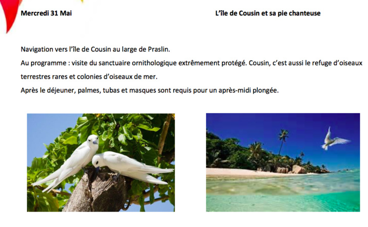 Notre gagnante Seychelles prête à s'envoler