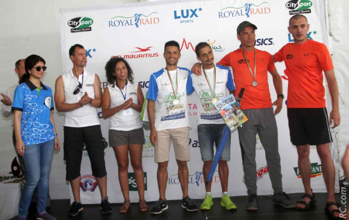 Le podium des 15km avec Raymond Fontaine en chef de file Le podium des 15km avec Raymond Fontaine en chef de file