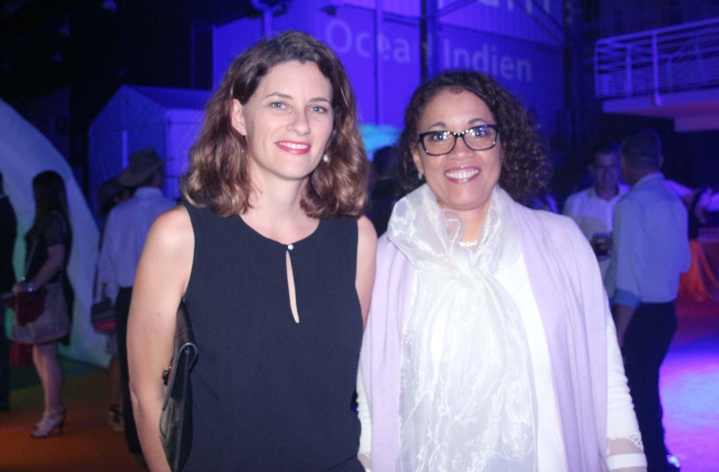 Pauline Boissimon, du Medef, et une invitée Pauline Boissimon, du Medef, et une invitée