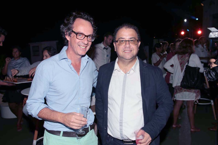 Stéphane André directeur général du Golf Bassin Bleu, et Eric Fontaine, rédacteur en chef Antenne Réunion