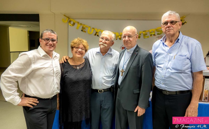 Gérard Françoise, Gabrielle et François Fontaine, Gilbert Aubry, et Raymond Lauret