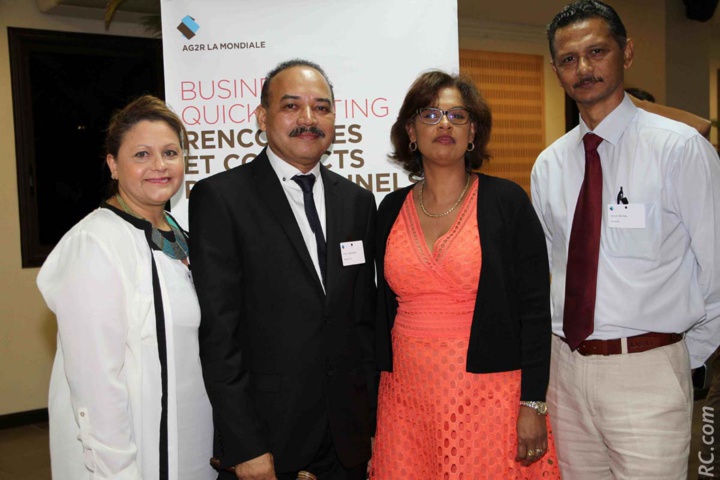 Huguette Robert, Pierre Hoolodor, Delphine Thiaw Chu, et Hervé Claude Brunel, conseiller Huguette Robert, Pierre Hoolodor, Delphine Thiaw Chu, et Hervé Claude Brunel, conseiller