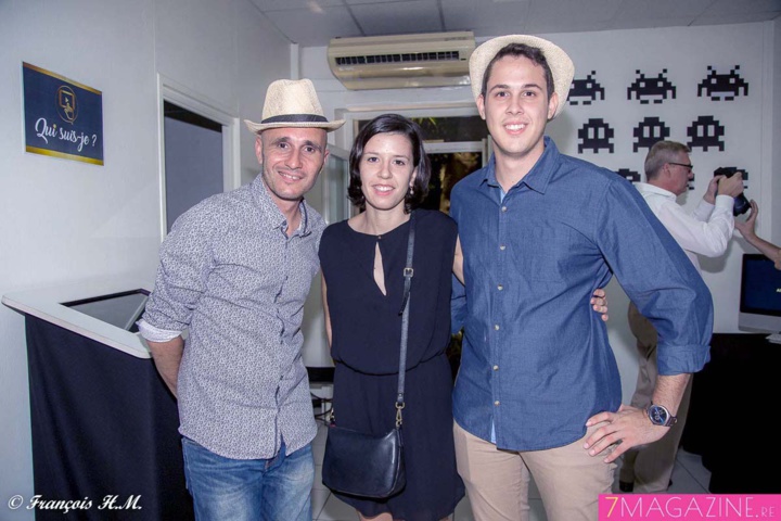 Laurent Mercier, graphiste, Frédéric Adrien, digital de Nautilus, et sa compagne Elise Bourdet Laurent Mercier, graphiste, Frédéric Adrien, digital de Nautilus, et sa compagne Elise Bourdet