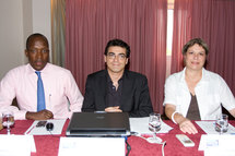 Eugène Ubalijoro, président Entreprise & Prévention Réunion, Alexis Capitant, directeur général Entreprise & Prévention Réunion, et Véronique Chéruy, déléguée Entreprise & Prévention Réunion