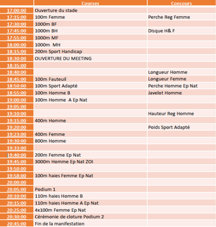 Meeting national d’athlétisme Meeting national d’athlétisme