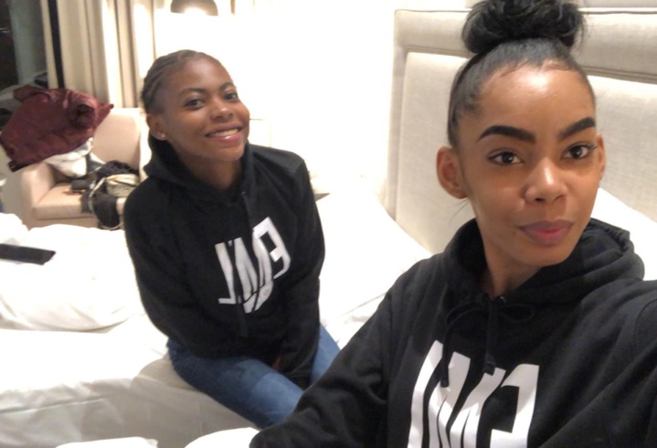 Gwenaëlle au premier plan de La Réunion et Alicia de La Guadeloupe Gwenaëlle au premier plan de La Réunion et Alicia de La Guadeloupe