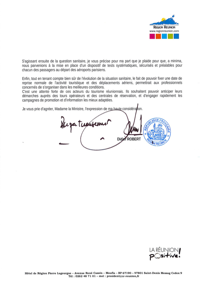 Crise du tourisme à La Réunion : Didier ROBERT interpelle la Ministre des outre mer Crise du tourisme à La Réunion : Didier ROBERT interpelle la Ministre des outre mer