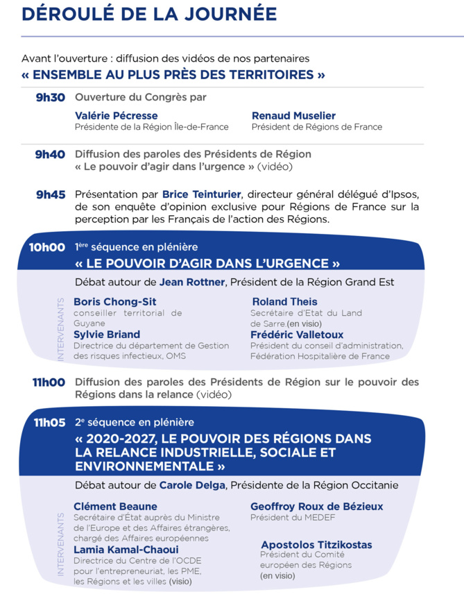 16ème Congrès des Régions en ligne : Les Régions, QG de la reconstruction 16ème Congrès des Régions en ligne : Les Régions, QG de la reconstruction