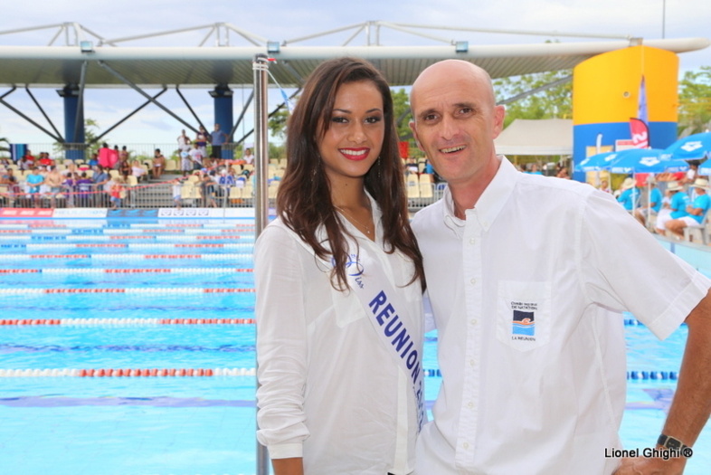 Miss Réunion, au Meeting de natation de St-Paul
