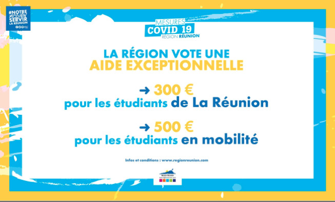 Covid-19 : Une aide de 300 et 500€ pour les étudiants Réunionnais
