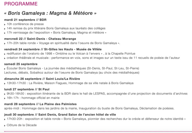 Hommage à Boris Gamaleya, grand poète réunionnais Hommage à Boris Gamaleya, grand poète réunionnais