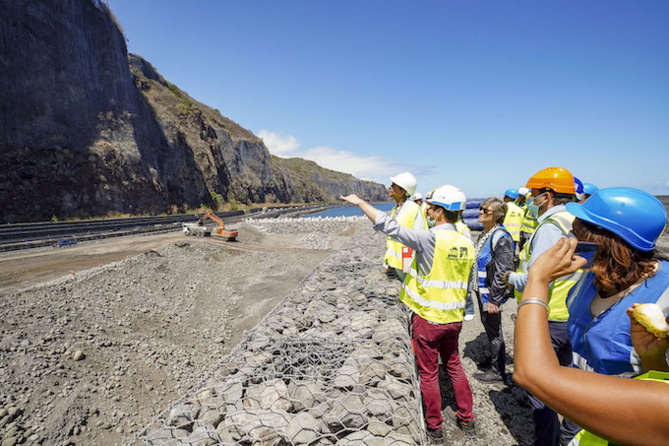 Visite de chantier de la Nouvelle Route du Littoral Visite de chantier de la Nouvelle Route du Littoral