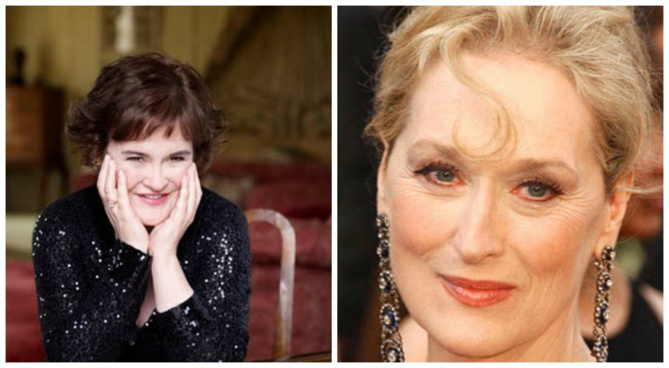 Meryl Streep  en Susan Boyle