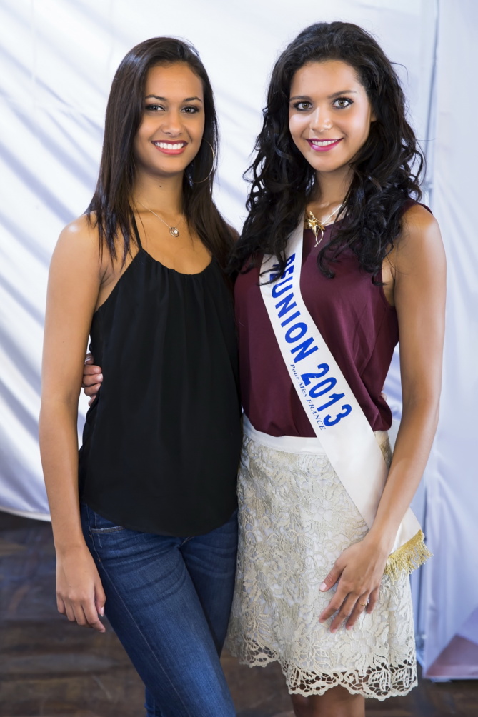 Miss Réunion 2012 et 2013 réunies, Stéphanie Robert et Vanille M'Doihoma