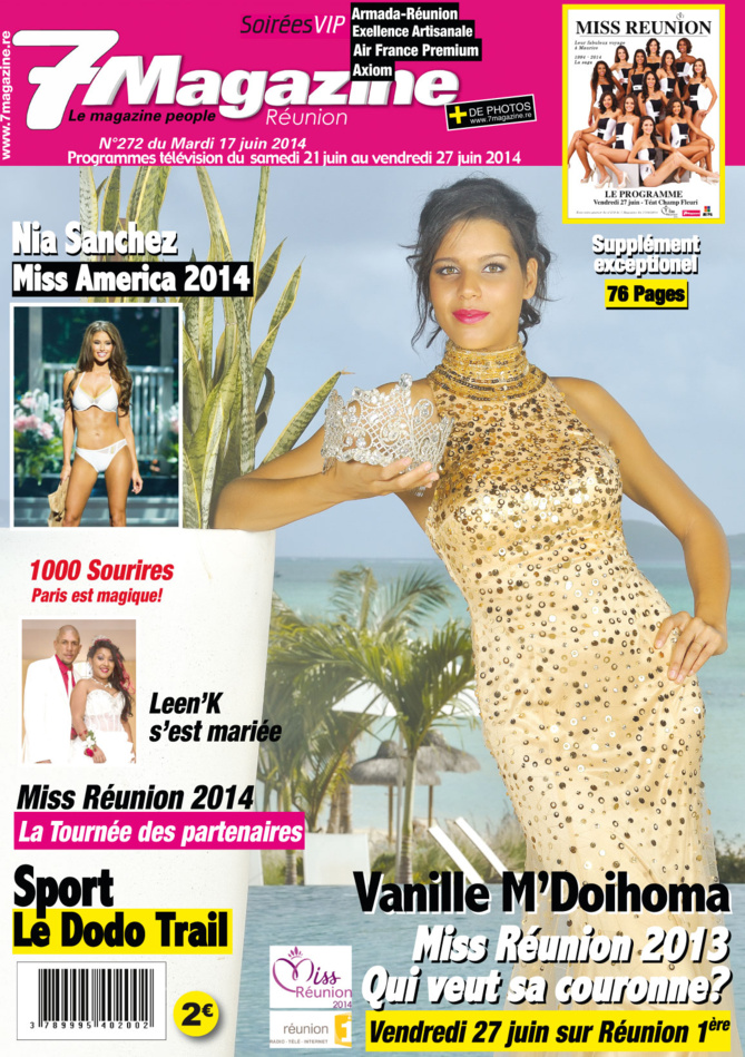 A la Une de cette semaine: Vanille M'Doihoma, Miss Réunion 2013 qui veut sa couronne? A la Une de cette semaine: Vanille M'Doihoma, Miss Réunion 2013 qui veut sa couronne?