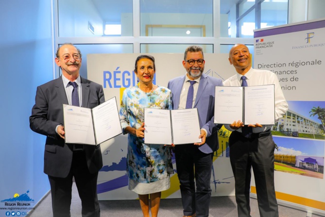 Signature de convention Région - Direction régionale des finances publiques de La Réunion - Paierie régionale