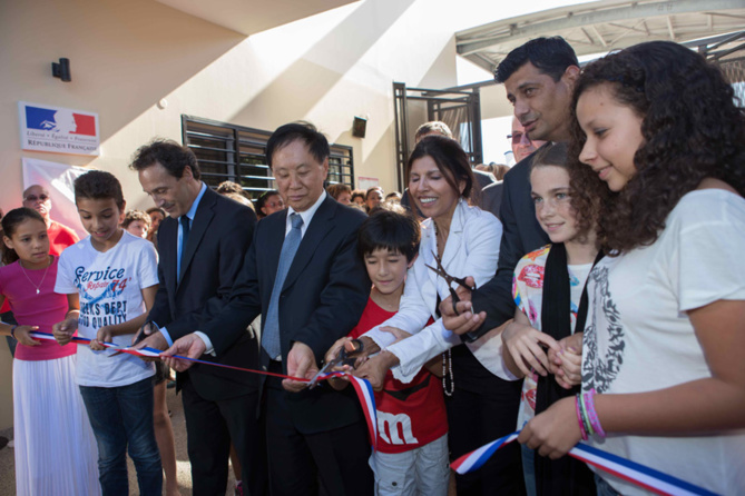 Inauguration du collège du 12ème km au Tampon