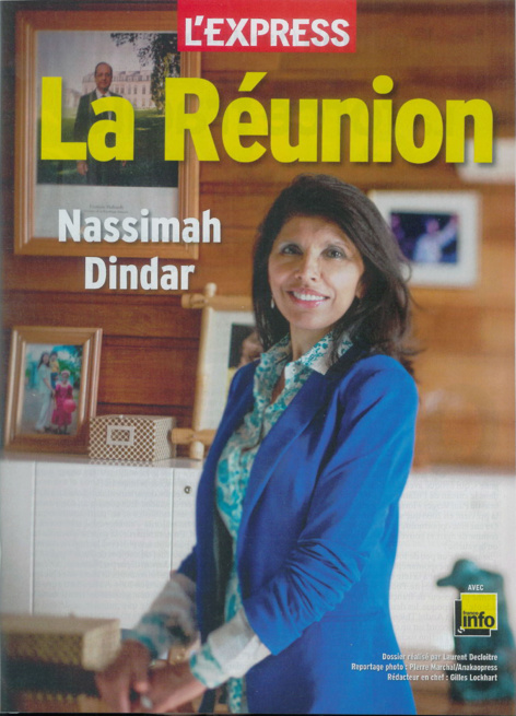 Nassimah en Une de L'Express édition Réunion