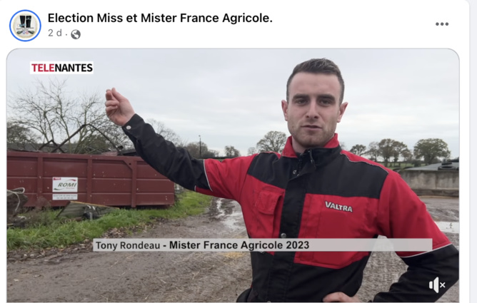 Tony Rondeau le nouveau Mister France agricole 2023 Tony Rondeau le nouveau Mister France agricole 2023