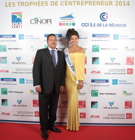 Mickaël Martin, directeur de la Nordev et Miss Réunion Mickaël Martin, directeur de la Nordev et Miss Réunion