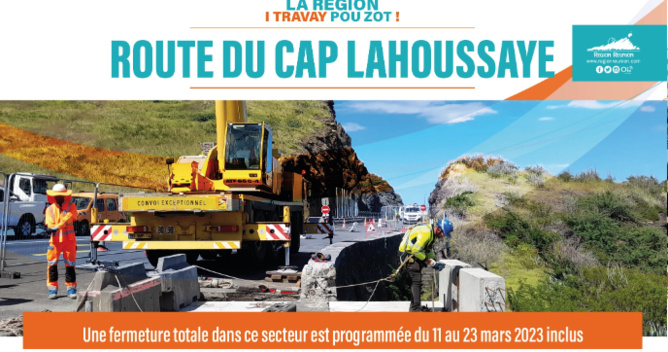 Travaux RN1-A : Route du Cap Lahoussaye Travaux RN1-A : Route du Cap Lahoussaye
