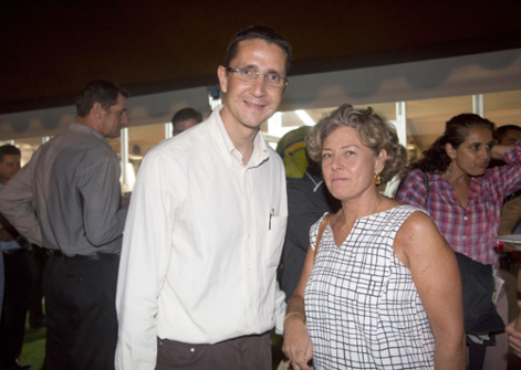 Philippe Jean-Pierre, président du CRI, Marie-Claude De Munari, directrice de formation à la CCIR Philippe Jean-Pierre, président du CRI, Marie-Claude De Munari, directrice de formation à la CCIR