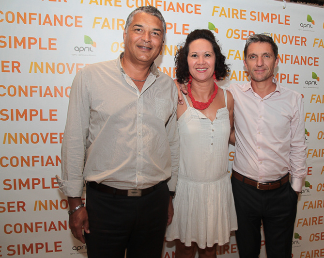 Franck Bachelier, directeur commercial de Réunion Assurances, Magali Pausé, attachée commerciale, et Michel Petiot