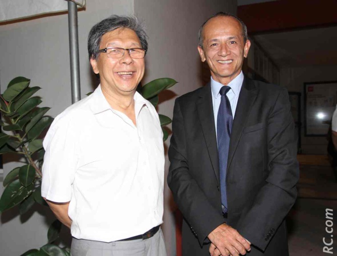 Alex How-Chong, de Logisti-Sud, et Loïc Armand Alex How-Chong, de Logisti-Sud, et Loïc Armand