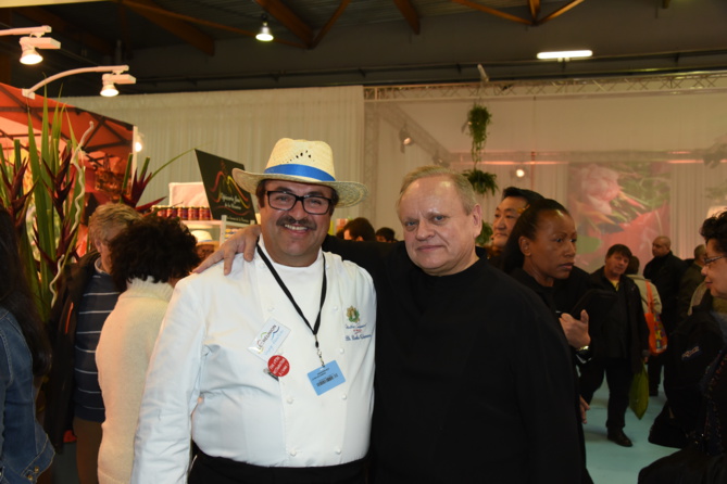 Leur passion commune: la gastronomie. Philippe Doki-Thonon et Joël Robuchon