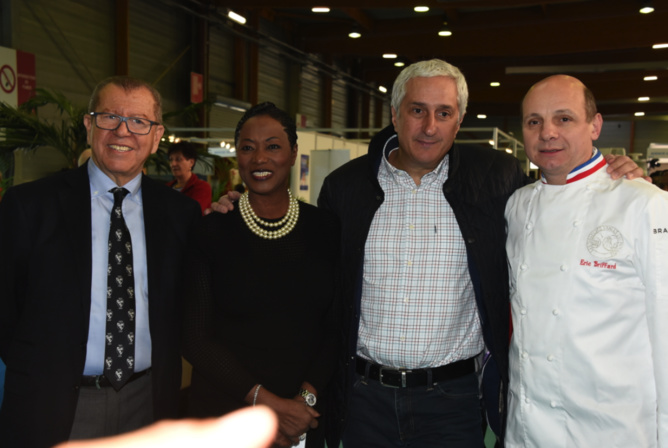 Babette, Paul Obadia, président de Nicexpo, Stéphane Layani, président du MIN de Rungis, et Eric Briffard, l’ancien chef du Cinq (Hôtel George V à Paris)