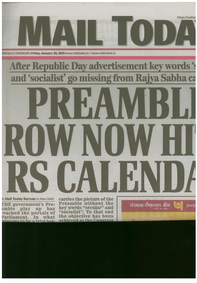 La Réunion dans "Mail Today" indien