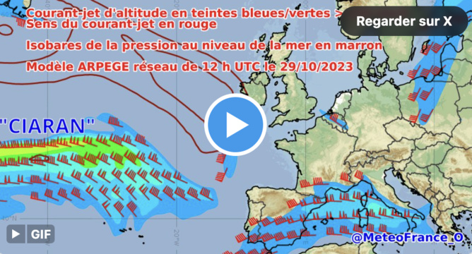 " Une bombe météorologique" s'approche des côtes ouest de la métropole " Une bombe météorologique" s'approche des côtes ouest de la métropole